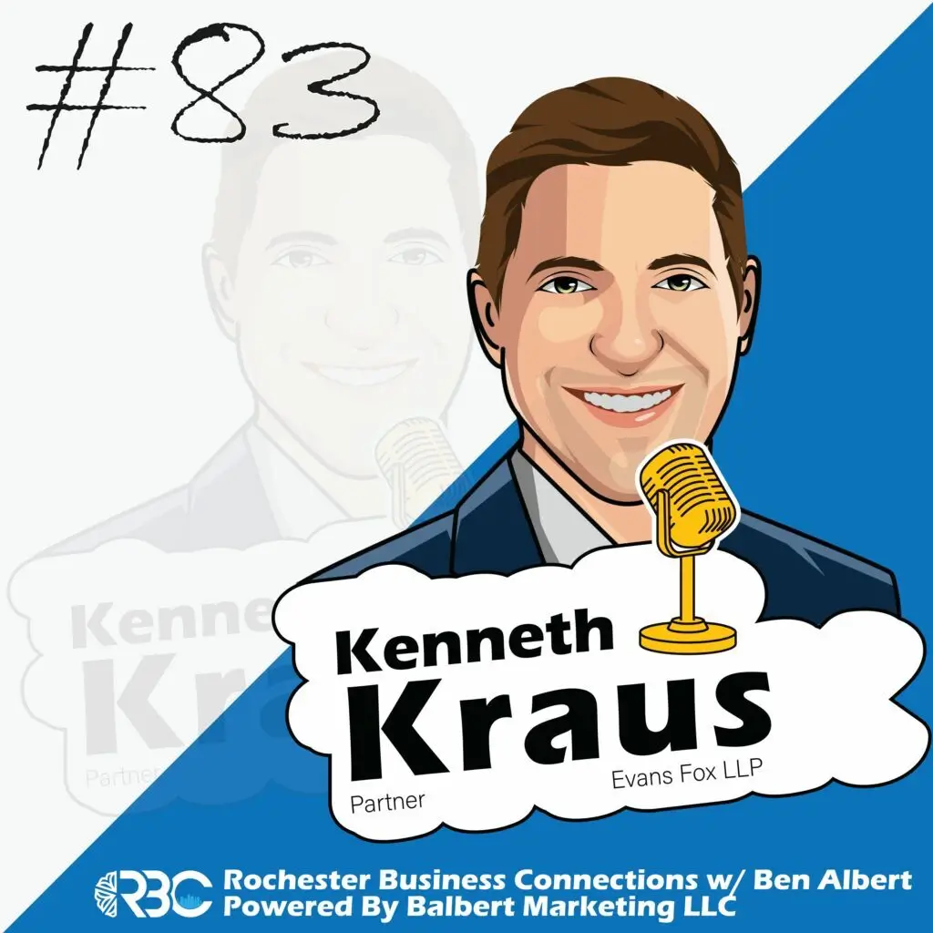 Cartoon version of Ken Kraus from podcast on how to serve your community
